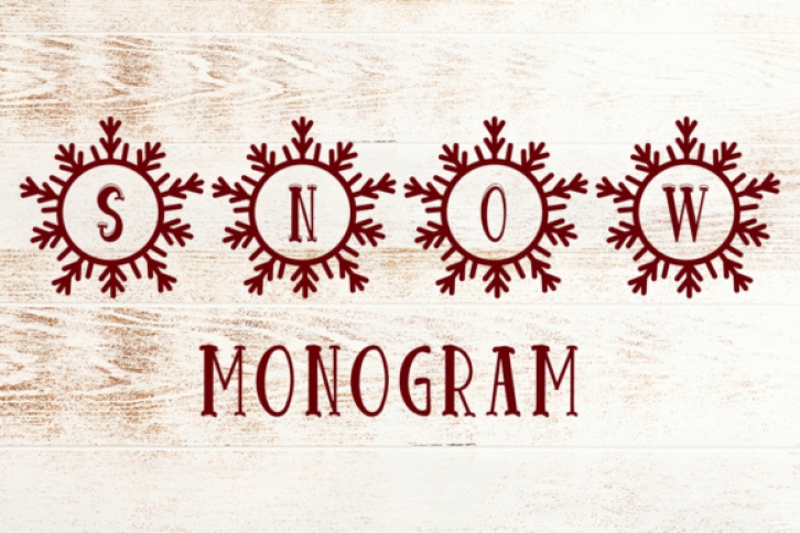Snow Monogram Font Download