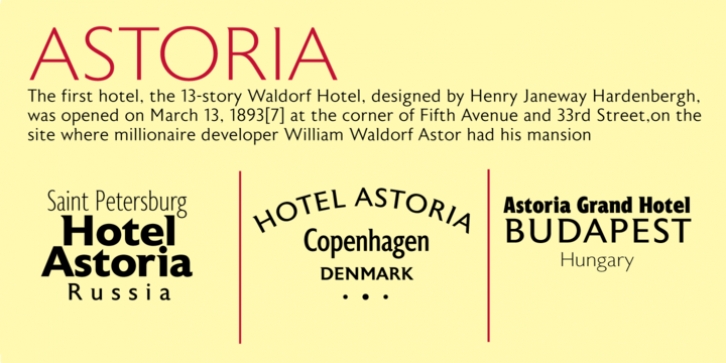 Astoria Family Font Download