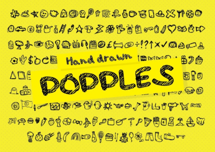 196 Hand Drawn Doddles Font Download