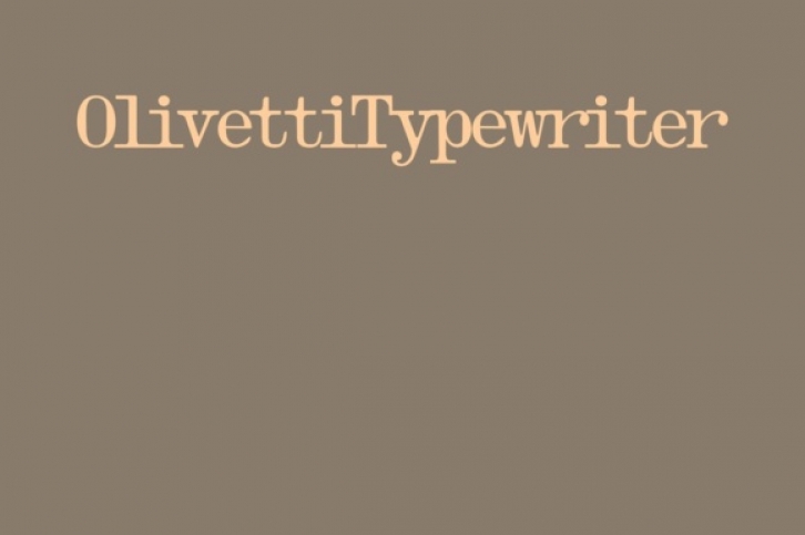 Olivetti Typewriter Family Font Download