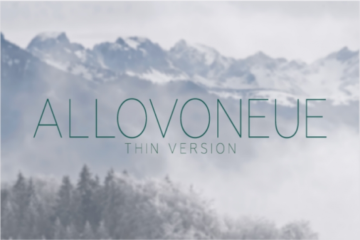 Allovoneue Thin Font Download