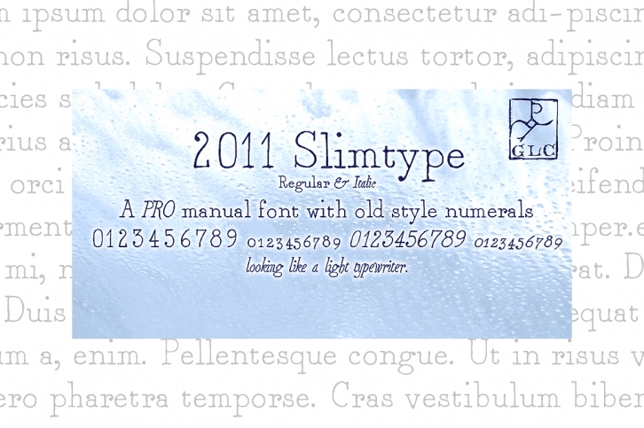 2011 Slimtype Family Font Download
