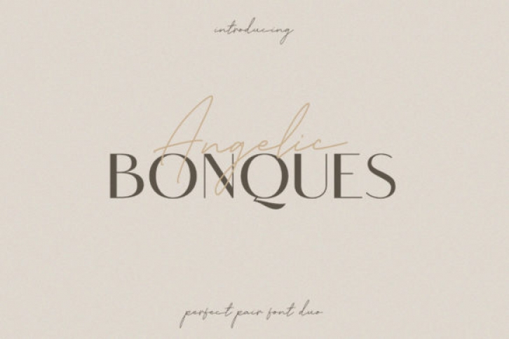 Angelic Bonques Trio Font Download