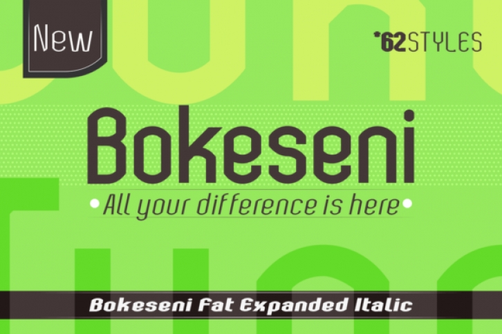 Bokeseni Expanded Fat Italic Font Download