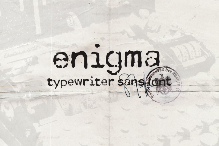Enigma Typewriter Sans Font Download