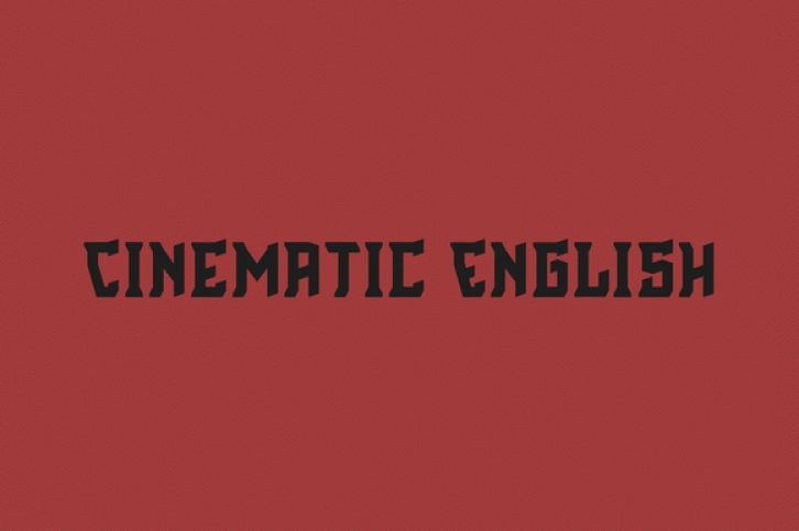 Cinematic English Font Download