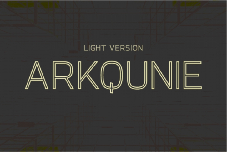 Arkqunie Outline Light Font Download