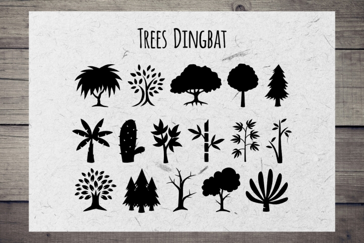 Trees Dingbat Font Download