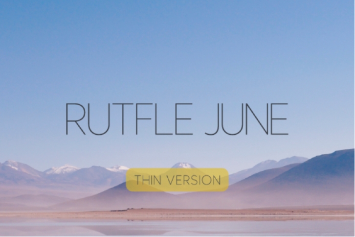 Rutfle June Thin Font Download