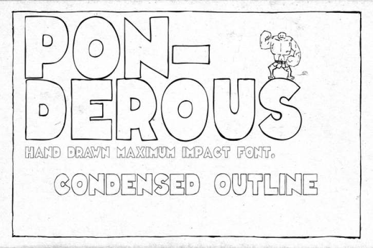Ponderous Condensed Outline Font Download