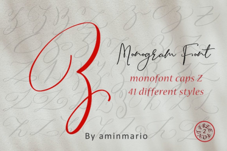Monogram Z | Monofont Caps Z Font Download