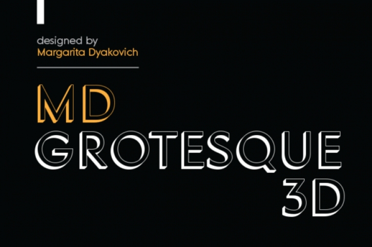 MD Grotesque 3D Font Download