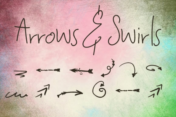 Arrows And Swirls Font Download