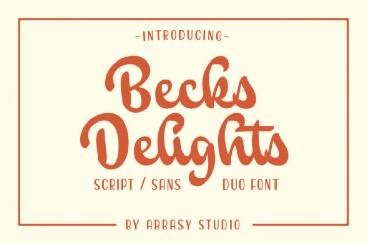 Becks Delights Font Download