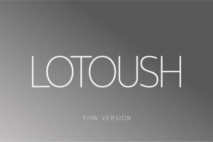 Lotoush Thin Font Download