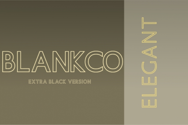 Blankco Outline Extra Black Font Download
