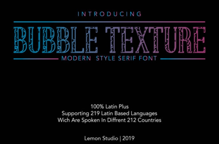 Bubble Texture Font Download