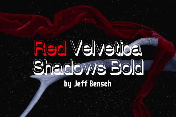 Red Velvetica Shadows Bold Font Download