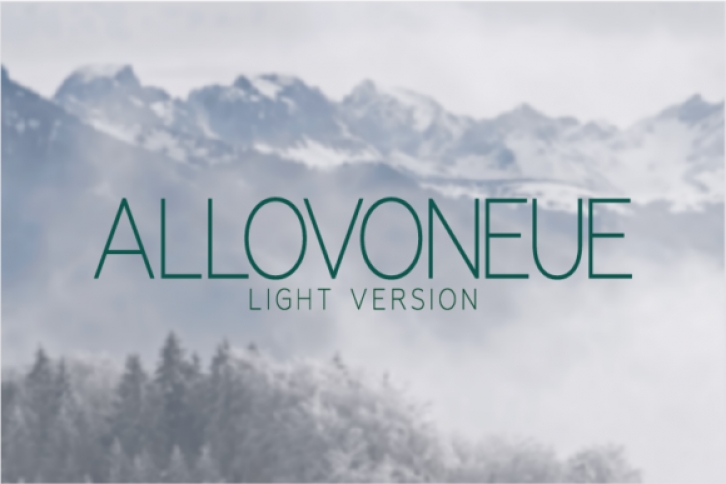 Allovoneue Light Font Download