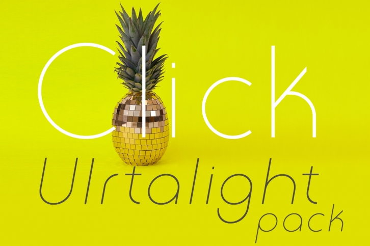 Click Ultralight Pack Font Download