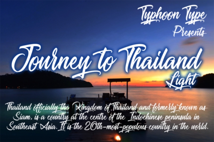 Journey to Thailand Light Font Download