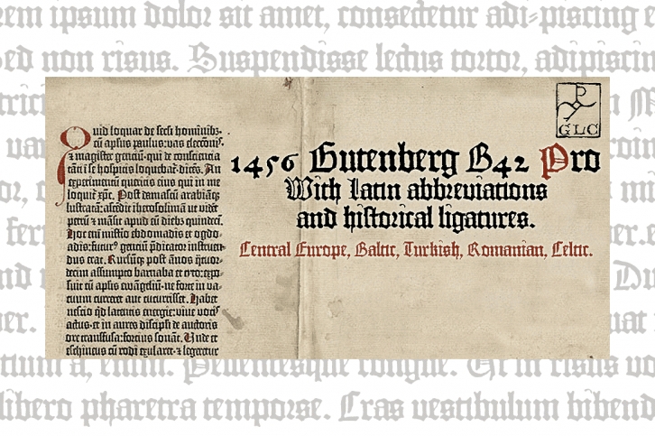 1456 Gutenberg B42 Pro Font Download