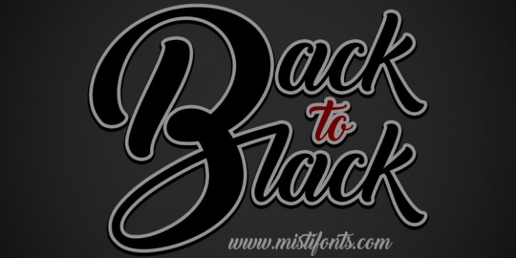 Back to Black Font Download