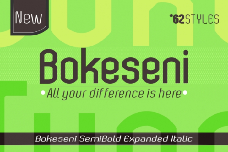 Bokeseni SemiBold Expanded Italic Font Download