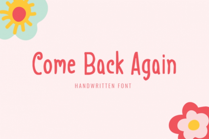Come Back Again Font Download