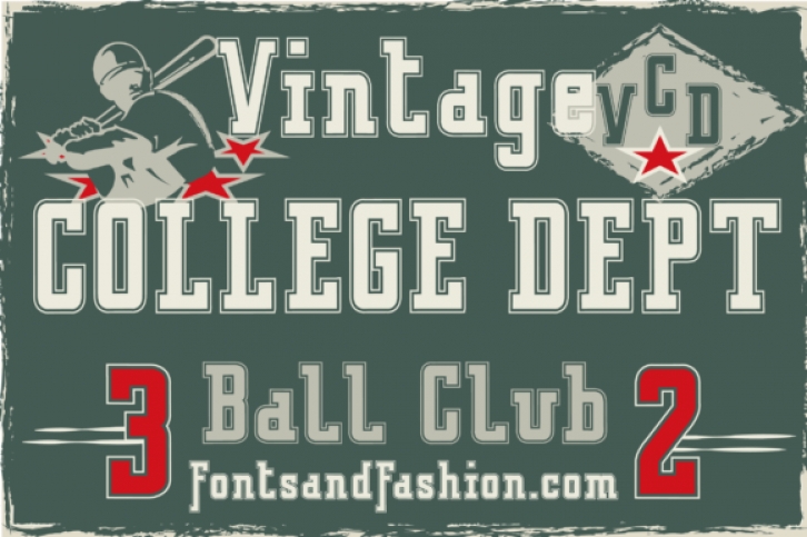 Vintage College Dept_Outline Font Download