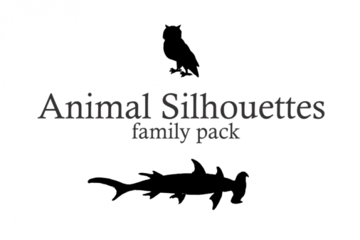 Animal Silhouettes Font Download