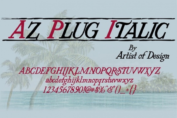 AZ Plug Italic Font Download