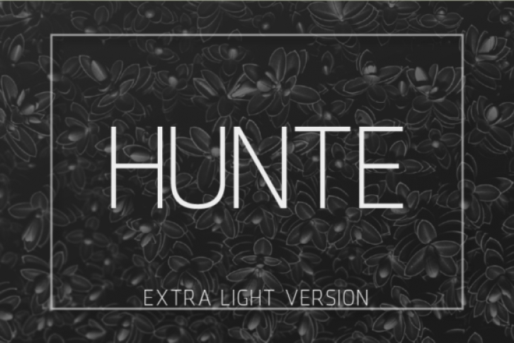 Hunte Extra Light Font Download