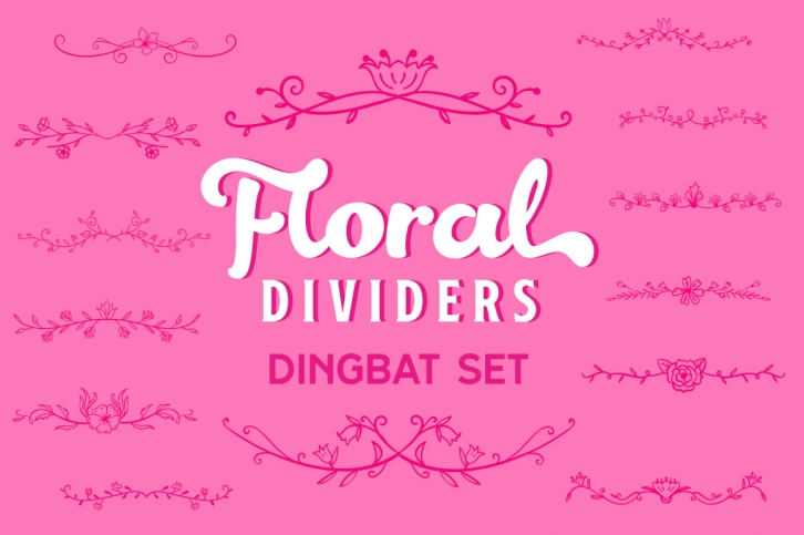 Floral Dividers Dingbat Set Font Download