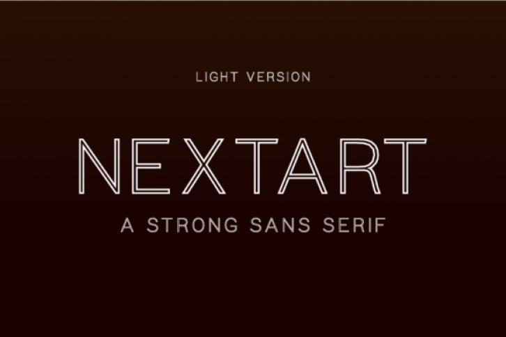 Nextart Outline Light Font Download
