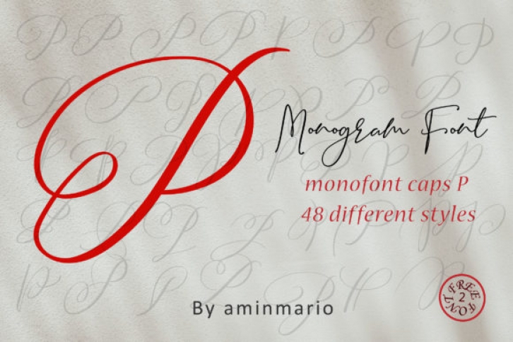 Monogram P | Monofont Caps P Font Download