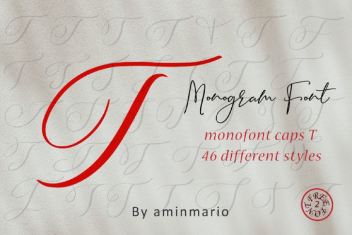 Monogram T | Monofont Caps T Font Download