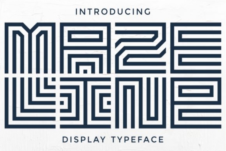 Maze Line Font Download