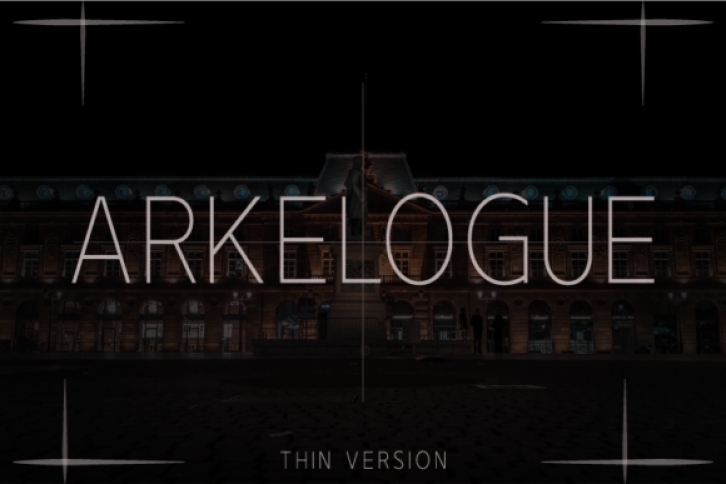 Arkelogue Thin Font Download