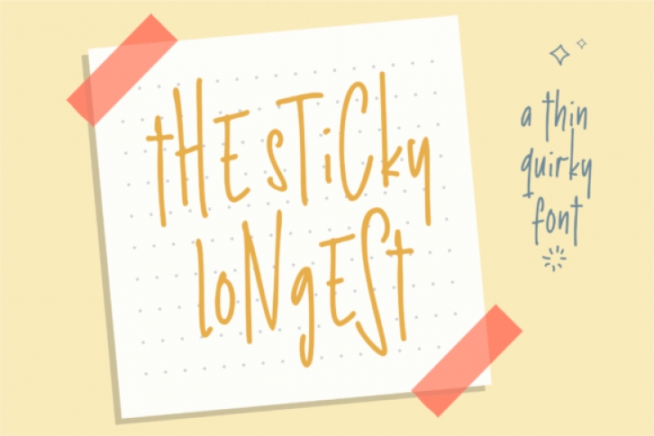 The Sticky Longest Font Download