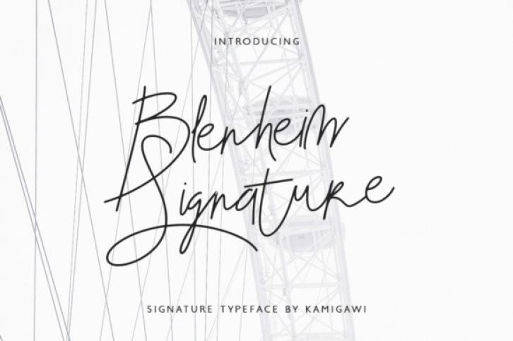 Blenheim Signature Font Download