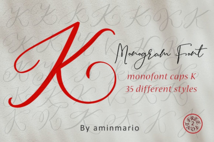 Monogram K | Monofont Caps K Font Download