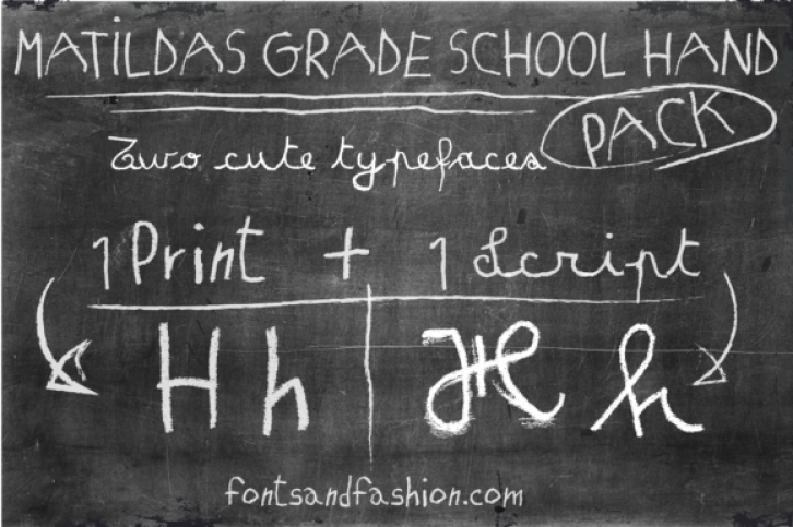Matilda's Grade School Hand Pack Font Download