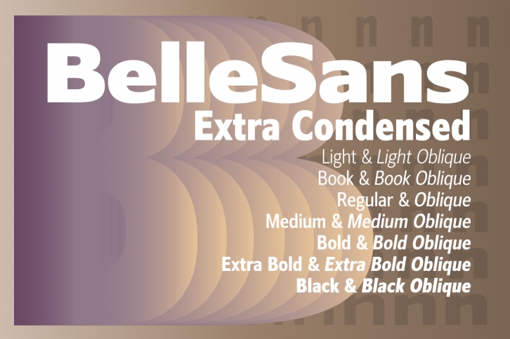 Belle Sans Extra Condensed Family Font Download