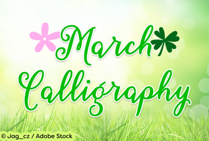 March Calligraphy Font Download