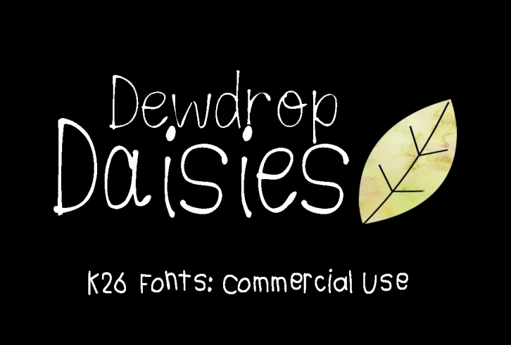 K26 Dewdrop Daisies Font Download