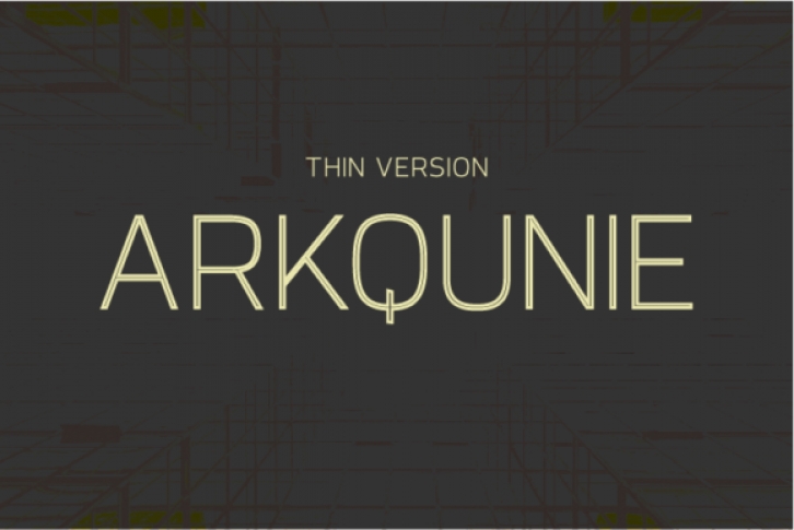 Arkqunie Outline Thin Font Download