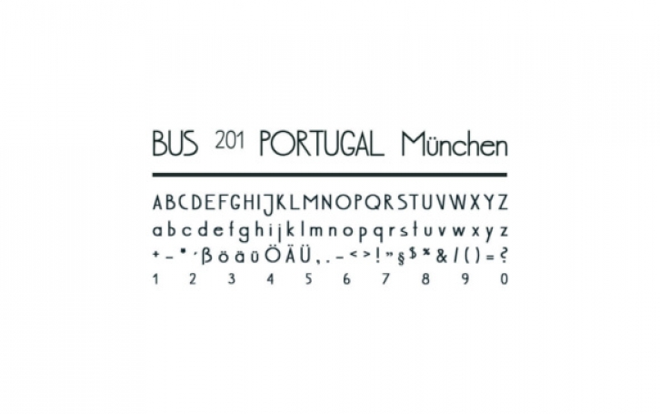 Bus 201 Portugal München Font Download