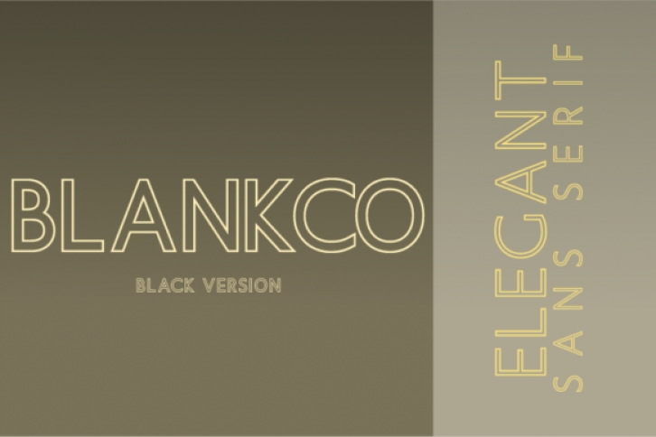 Blankco Outline Black Font Download