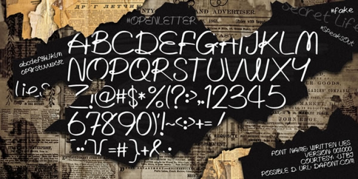 Written Lies Font Download